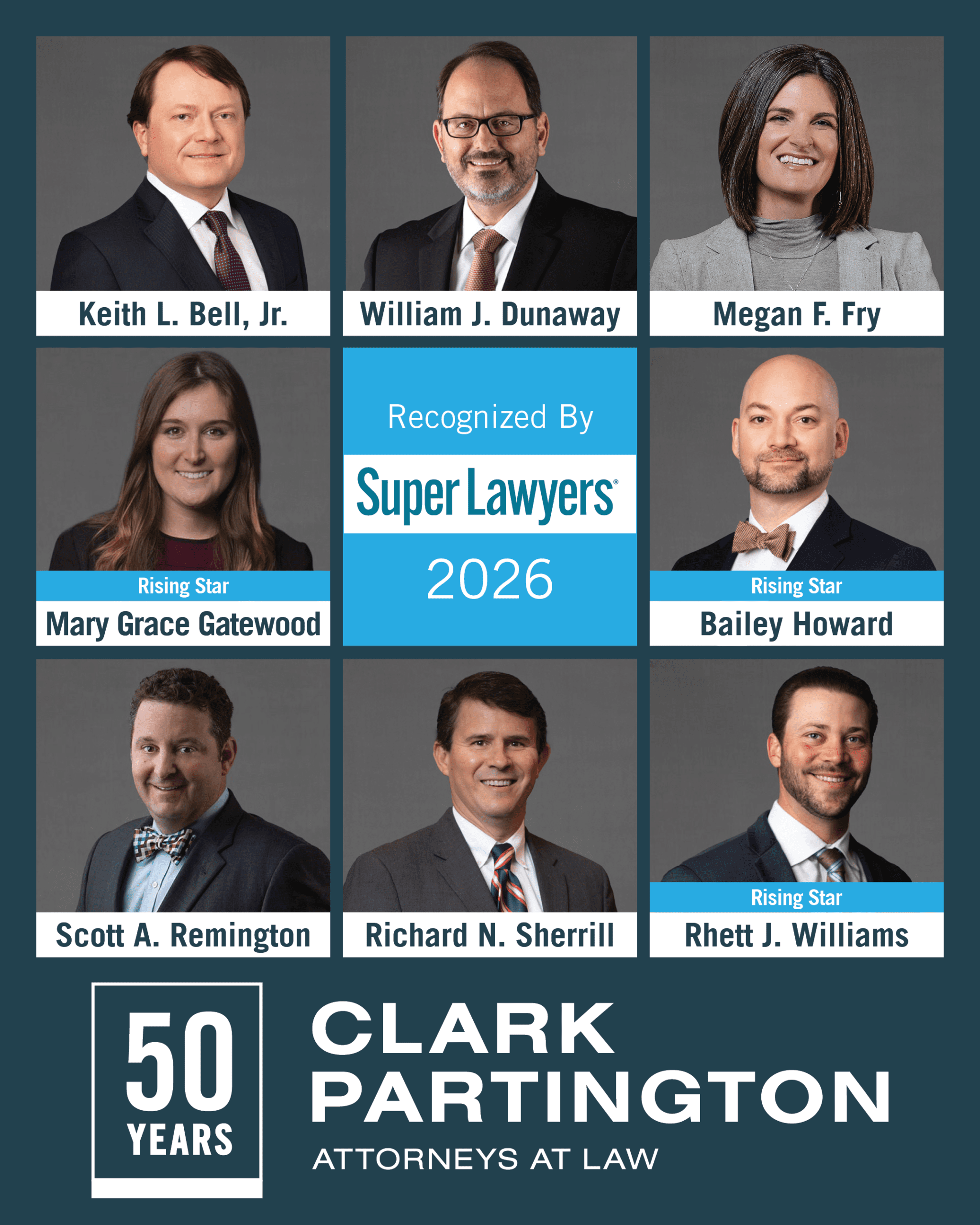 Read more about the article Eight Clark Partington Attorneys Recognized by Super Lawyers in 2026